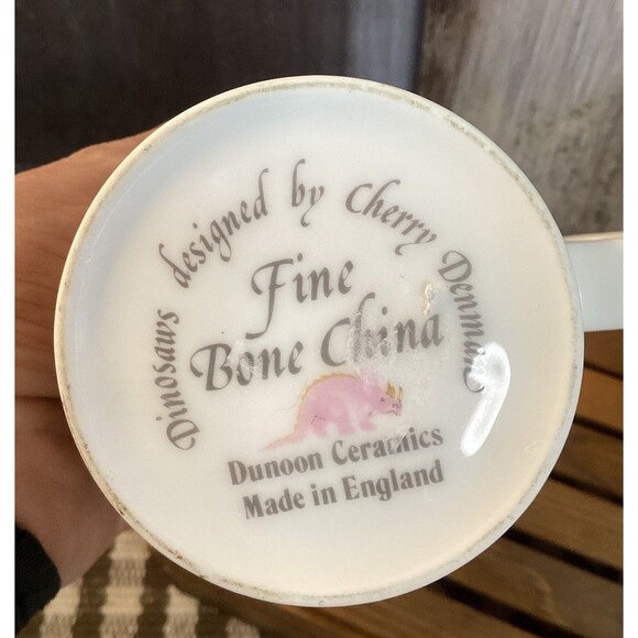 Dunoon Cherry Denman Dinosaurs Mug Triceratops & T Rex Fine Bone China Coffee - Picture 5 of 10